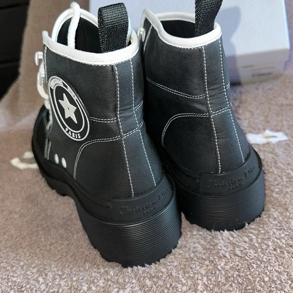 Christian Dior Black D-rise low combat boot